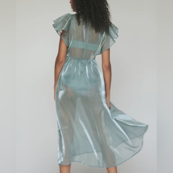 Reformation Glory Dress in Sea Green NWT - Picture 3 of 5